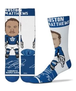 AUSTON MATTHEWS TORONTO MAPLE LEAFS ADULT SIGNING BONUS PLAYER SOCKS