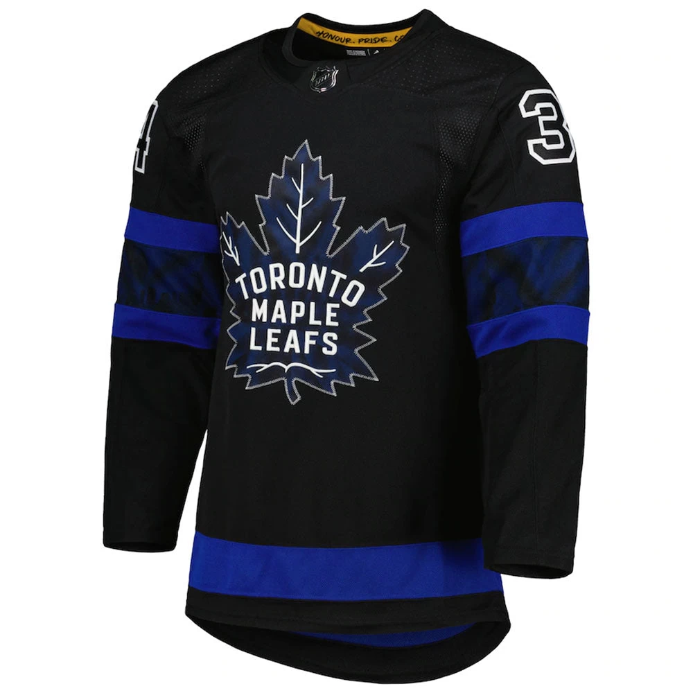 AUSTON MATTHEWS TORONTO MAPLE LEAFS X DREW HOUSE ADIDAS ADIZERO PRIMEGREEN AUTHENTIC BLACK REVERSIBLE THIRD JERSEY 2 AUSTON MATTHEWS TORONTO MAPLE LEAFS X DREW HOUSE ADIDAS ADIZERO PRIMEGREEN AUTHENTIC BLACK REVERSIBLE THIRD JERSEY - Image 2