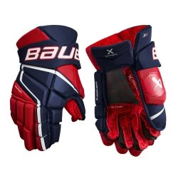 BAUER VAPOR 3X SENIOR HOCKEY GLOVES 16 BAUER VAPOR 3X SENIOR HOCKEY GLOVES -Professional Hockey Equipment Store BAUER VAPOR 3X HOCKEY GLOVES NAVY RED
