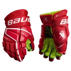 BAUER VAPOR 3X JUNIOR HOCKEY GLOVES -Professional Hockey Equipment Store BAUER VAPOR 3X JUNIOR HOCKEY GLOVES RED