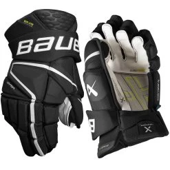 BAUER VAPOR HYPERLITE SENIOR HOCKEY GLOVES -Professional Hockey Equipment Store BAUER VAPOR HYPERLITE HOCKEY GLOVES BLACK WHITE