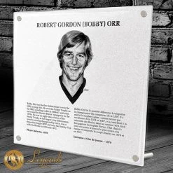 Mustang BOBBY ORR HOCKEY HALL OF FAME INDUCTION REPLICA PLAQUE