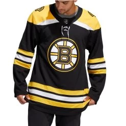 BOSTON BRUINS ADIDAS ADIZERO PRIMEGREEN AUTHENTIC BLACK HOME JERSEY 8 BOSTON BRUINS ADIDAS ADIZERO PRIMEGREEN AUTHENTIC BLACK HOME JERSEY -Professional Hockey Equipment Store BOSTON BRUINS ADIDAS ADIZERO PRIMEGREEN AUTHENTIC BLACK HOME JERSEY MODEL FRONT
