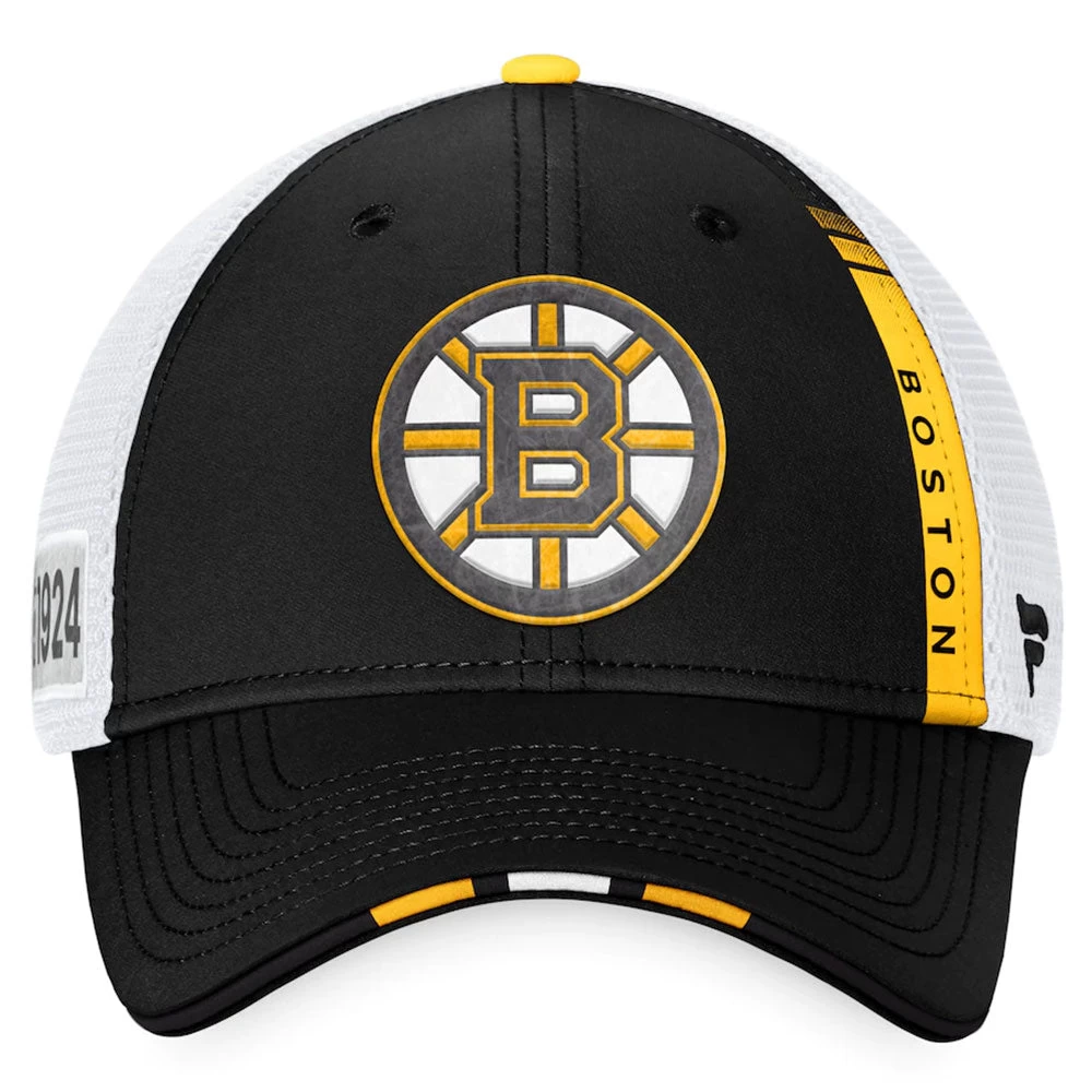 BOSTON BRUINS FANATICS AUTHENTIC PRO 2022 NHL DRAFT STRUCTURED TRUCKER HAT 2 BOSTON BRUINS FANATICS AUTHENTIC PRO 2022 NHL DRAFT STRUCTURED TRUCKER HAT - Image 2