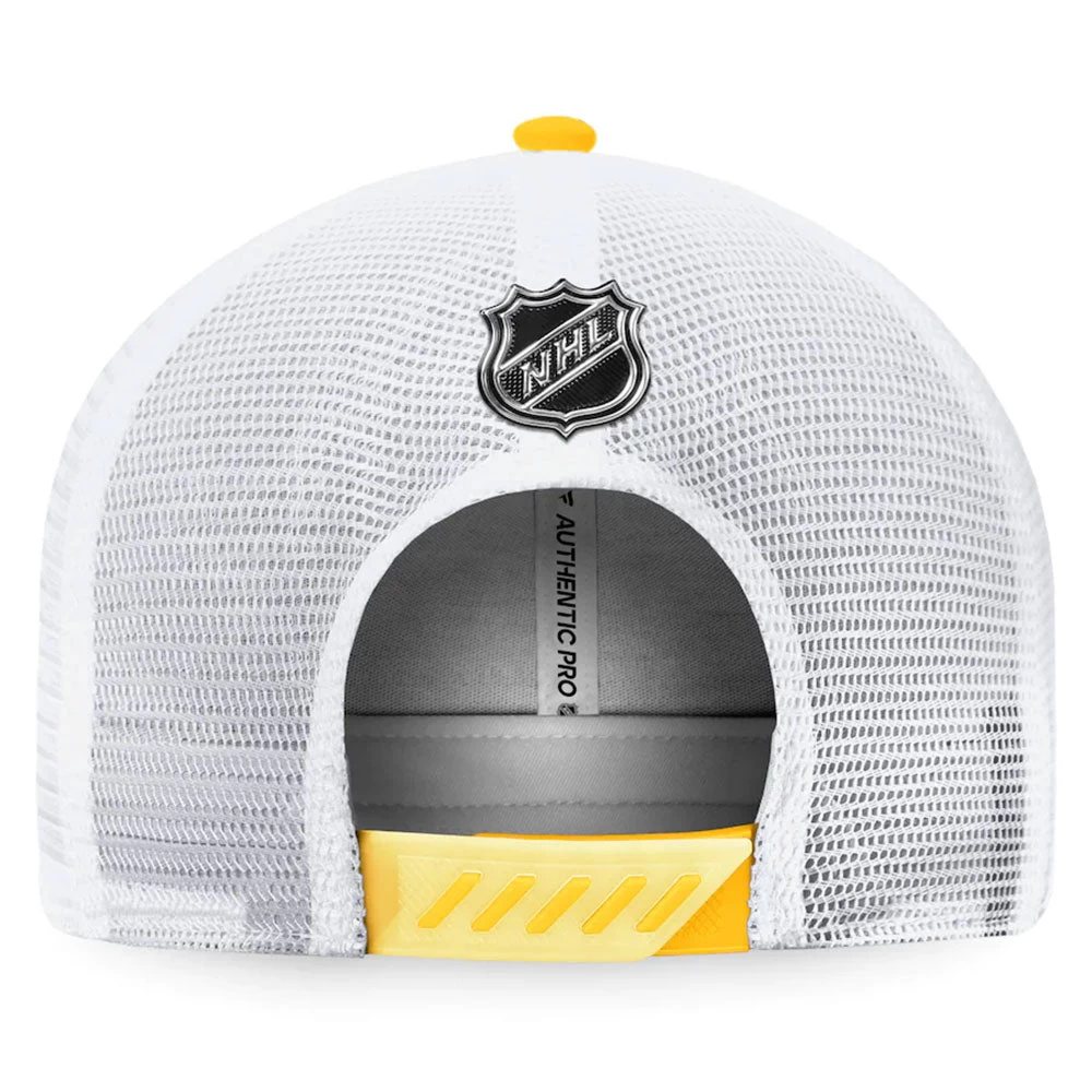BOSTON BRUINS FANATICS AUTHENTIC PRO 2022 NHL DRAFT STRUCTURED TRUCKER HAT 4 BOSTON BRUINS FANATICS AUTHENTIC PRO 2022 NHL DRAFT STRUCTURED TRUCKER HAT - Image 4