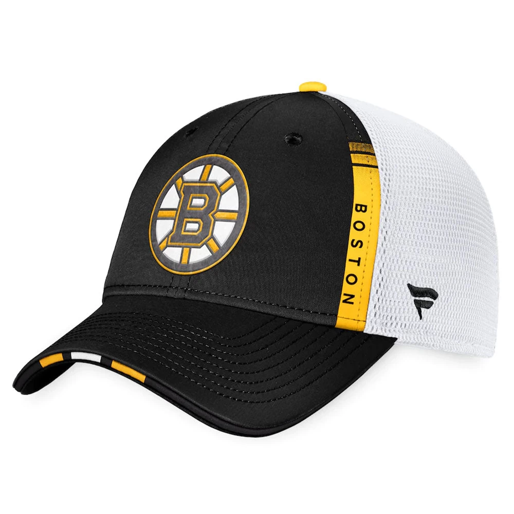 BOSTON BRUINS FANATICS AUTHENTIC PRO 2022 NHL DRAFT STRUCTURED TRUCKER HAT 1 BOSTON BRUINS FANATICS AUTHENTIC PRO 2022 NHL DRAFT STRUCTURED TRUCKER HAT