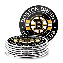 Mustang BOSTON BRUINS TEAM STRIPE COASTER - 8 PACK