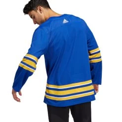 BUFFALO SABRES ADIDAS ADIZERO PRIMEGREEN AUTHENTIC BLUE HOME JERSEY -Professional Hockey Equipment Store BUFFALO SABRES ADIDAS ADIZERO PRIMEGREEN AUTHENTIC BLUEHOME JERSEY MODEL BACK