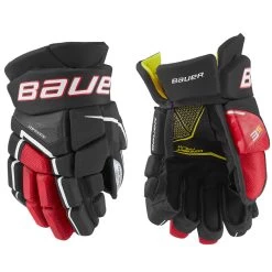 BAUER SUPREME 3S JUNIOR HOCKEY GLOVES -Professional Hockey Equipment Store Bauer Supreme 3S Junior Hockey Gloves Black Red White