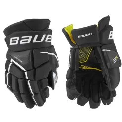 BAUER SUPREME 3S JUNIOR HOCKEY GLOVES -Professional Hockey Equipment Store Bauer Supreme 3S Junior Hockey Gloves Black White