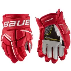 BAUER SUPREME 3S PRO JUNIOR HOCKEY GLOVES -Professional Hockey Equipment Store Bauer Supreme 3S Pro Junior Hockey Gloves Red White