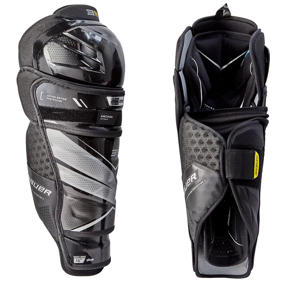 BAUER SUPREME 3S PRO INTERMEDIATE HOCKEY SHIN PADS 1 BAUER SUPREME 3S PRO INTERMEDIATE HOCKEY SHIN PADS