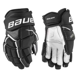 BAUER SUPREME ULTRA SONIC INTERMEDIATE HOCKEY GLOVES -Professional Hockey Equipment Store Bauer Supreme Ultra Sonic Hockey Gloves Black White 46fc2223 4656 4619 b63b d07dc4197475