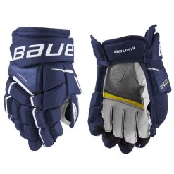 BAUER SUPREME ULTRA SONIC JUNIOR HOCKEY GLOVES -Professional Hockey Equipment Store Bauer Supreme Ultra Sonic Junior Hockey Gloves Navy White