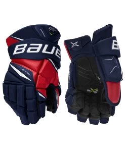 BAUER VAPOR 2X PRO SENIOR HOCKEY GLOVES -Professional Hockey Equipment Store Bauer Vapor 2X Pro Hockey Gloves Navy Red White