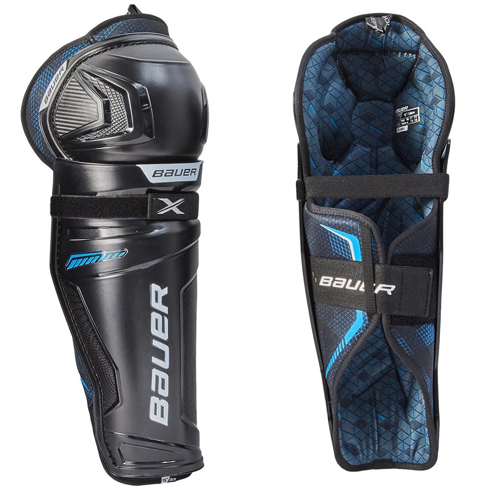 BAUER X INTERMEDIATE HOCKEY SHIN PADS 1 BAUER X INTERMEDIATE HOCKEY SHIN PADS