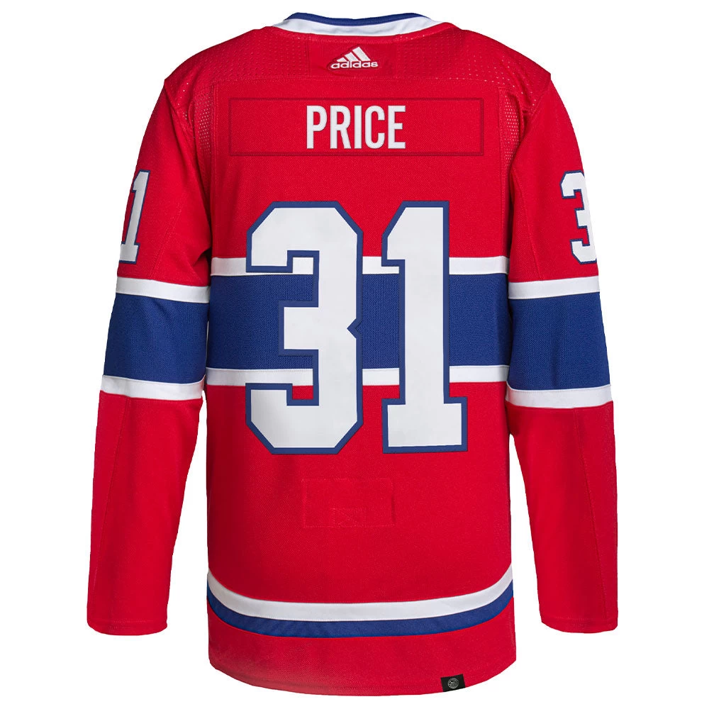 CAREY PRICE MONTREAL CANADIENS ADIDAS ADIZERO PRIMEGREEN AUTHENTIC RED HOME JERSEY 1 CAREY PRICE MONTREAL CANADIENS ADIDAS ADIZERO PRIMEGREEN AUTHENTIC RED HOME JERSEY
