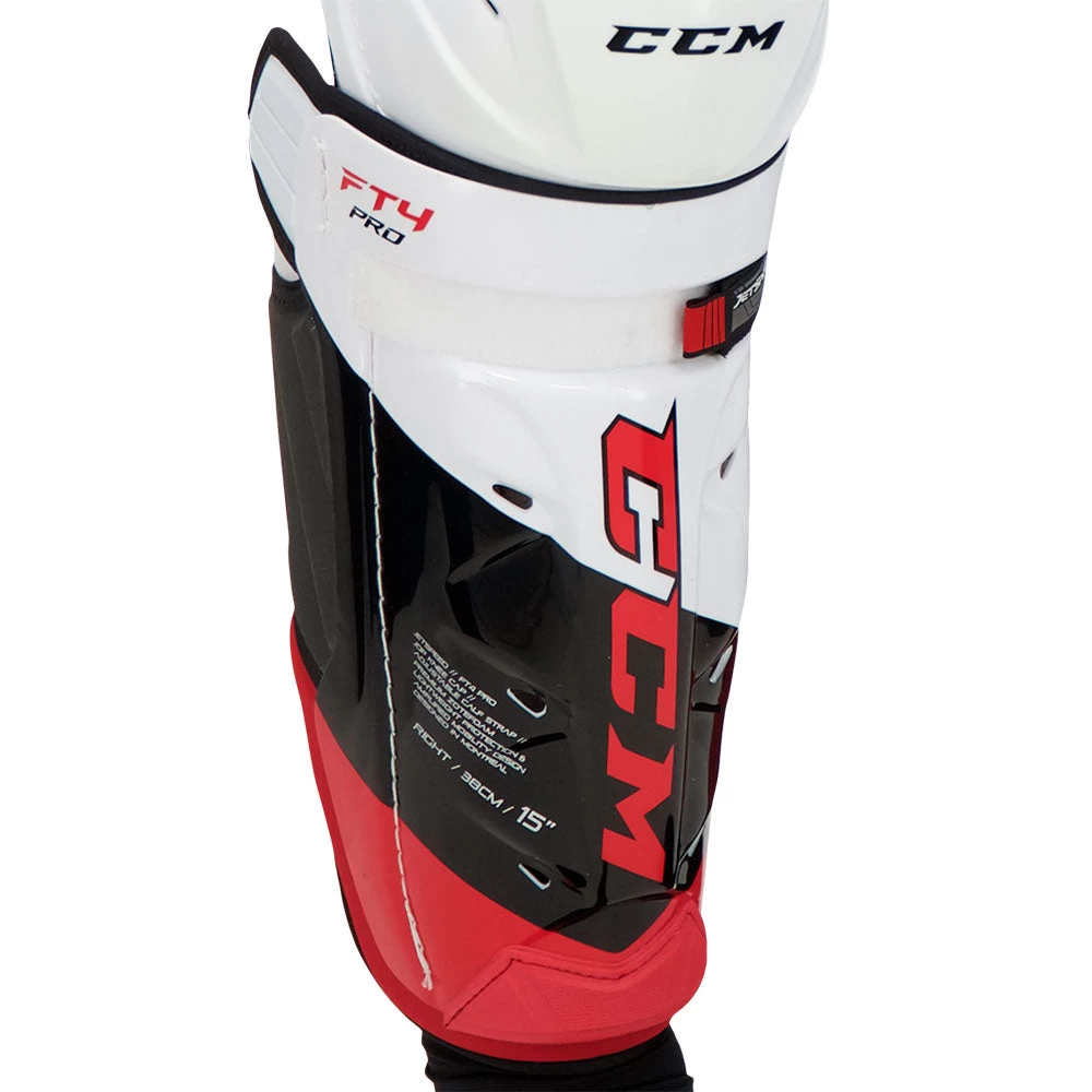 CCM JETSPEED FT4 PRO JUNIOR HOCKEY SHIN PADS 4 CCM JETSPEED FT4 PRO JUNIOR HOCKEY SHIN PADS - Image 4