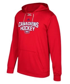 MONTREAL CANADIENS ADIDAS MEN'S PERFORMANCE FLEECE HOCKEY HOODIE