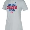 MONTREAL CANADIENS ADIDAS WOMEN'S LINED MIDDLE TEAM T SHIRT