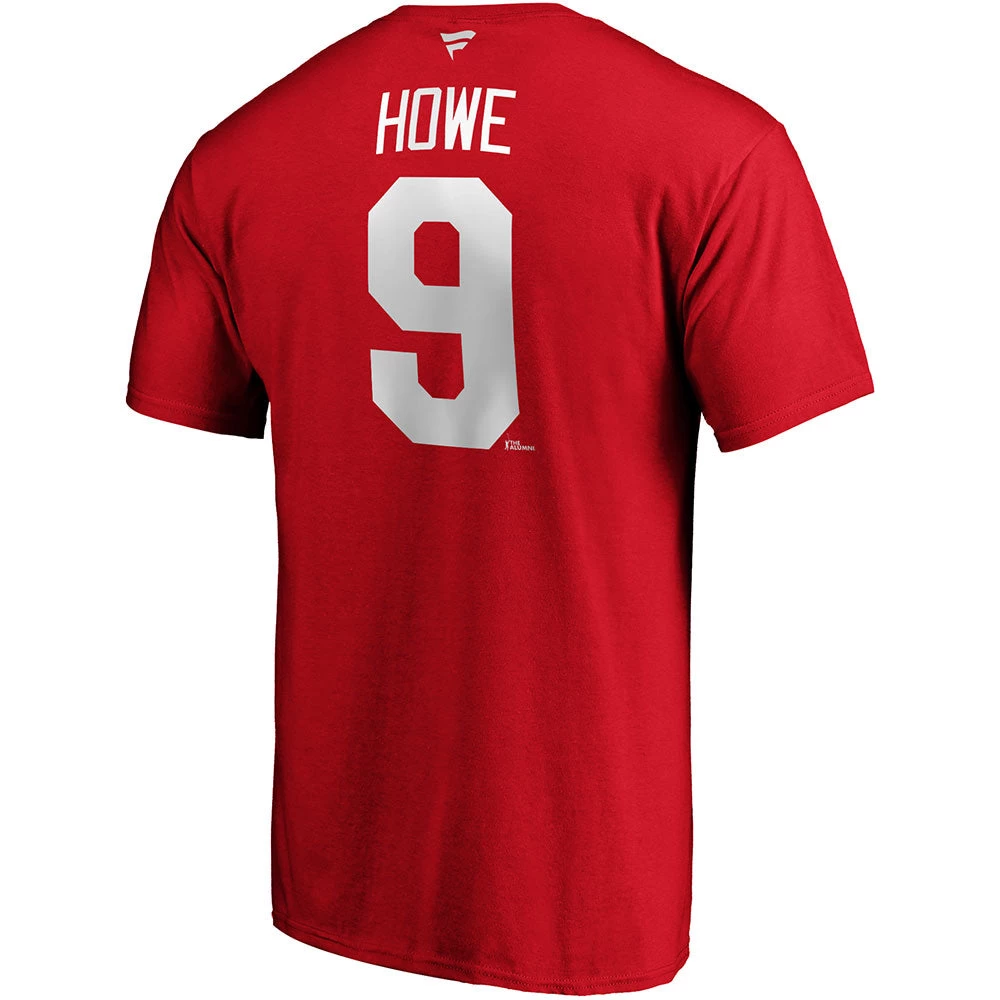 GORDIE HOWE DETROIT RED WINGS FANATICS ADULT HERITAGE T SHIRT 1 GORDIE HOWE DETROIT RED WINGS FANATICS ADULT HERITAGE T SHIRT