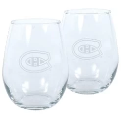 Mustang MONTREAL CANADIENS 17OZ STEMLESS WINE GLASS SET - 2 PACK