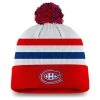 MONTREAL CANADIENS FANATICS MEN'S AUTHENTIC PRO DRAFT CUFFED KNIT POM TOQUE