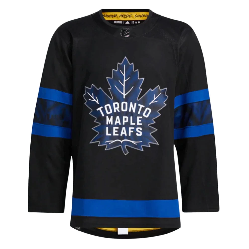 MORGAN RIELLY TORONTO MAPLE LEAFS X DREW HOUSE ADIDAS ADIZERO PRIMEGREEN AUTHENTIC BLACK REVERSIBLE THIRD JERSEY 2 MORGAN RIELLY TORONTO MAPLE LEAFS X DREW HOUSE ADIDAS ADIZERO PRIMEGREEN AUTHENTIC BLACK REVERSIBLE THIRD JERSEY - Image 2