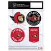 Mustang OTTAWA SENATORS 5" X 7" MINI DECAL SET