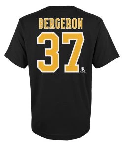 Outerstuff PATRICE BERGERON BOSTON BRUINS YOUTH NAME AND NUMBER T SHIRT