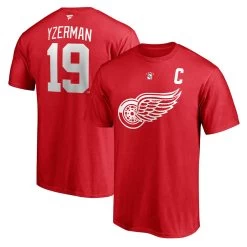 STEVE YZERMAN DETROIT RED WINGS FANATICS ADULT HERITAGE T SHIRT 5 STEVE YZERMAN DETROIT RED WINGS FANATICS ADULT HERITAGE T SHIRT -Professional Hockey Equipment Store STEVE YZERMAN DETROIT RED WINGS FANATICS MEN S HERITAGE T SHIRT PAIR