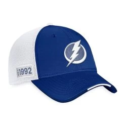 TAMPA BAY LIGHTNING FANATICS AUTHENTIC PRO 2022 NHL DRAFT STRUCTURED TRUCKER HAT -Professional Hockey Equipment Store TAMPA BAY LIGHTNING FANATICS AUTHENTIC PRO 2022 NHL DRAFT STRUCTURED TRUCKER HAT