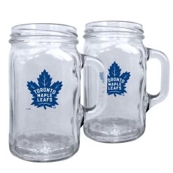 Mustang TORONTO MAPLE LEAFS 16OZ MASON MUGS - 2 PACK