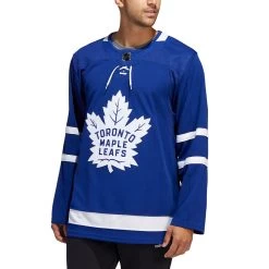 TORONTO MAPLE LEAFS ADIDAS ADIZERO PRIMEGREEN AUTHENTIC BLUE HOME JERSEY -Professional Hockey Equipment Store TORONTO MAPLE LEAFS ADIDAS ADIZERO PRIMEGREEN AUTHENTIC BLUEHOME JERSEY MODEL FRONT