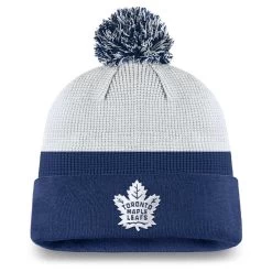 TORONTO MAPLE LEAFS FANATICS MEN'S AUTHENTIC PRO DRAFT CUFFED KNIT POM TOQUE