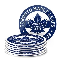 Mustang TORONTO MAPLE LEAFS TEAM STRIPE COASTER - 8 PACK