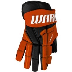 WARRIOR COVERT QR5 30 SENIOR HOCKEY GLOVES -Professional Hockey Equipment Store WARRIOR COVERT QR5 30 HOCKEY GLOVES BLACK ORANGE