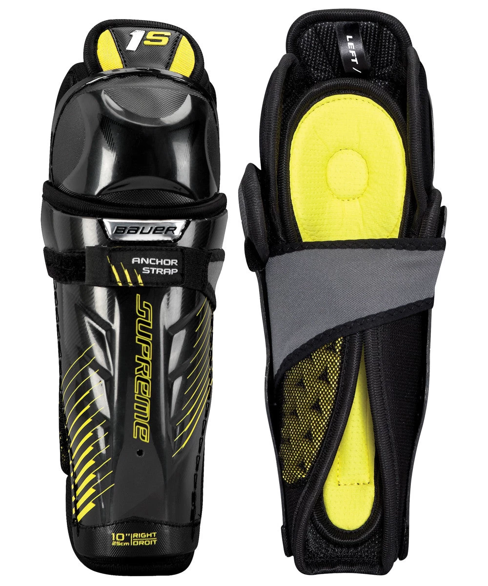 BAUER SUPREME 1S YOUTH HOCKEY SHIN PADS 1 BAUER SUPREME 1S YOUTH HOCKEY SHIN PADS