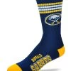 G-III BUFFALO SABRES 4 STRIPE DEUCE MEN'S SOCKS