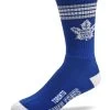 G-III TORONTO MAPLE LEAFS 4 STRIPE DEUCE MEN'S SOCKS
